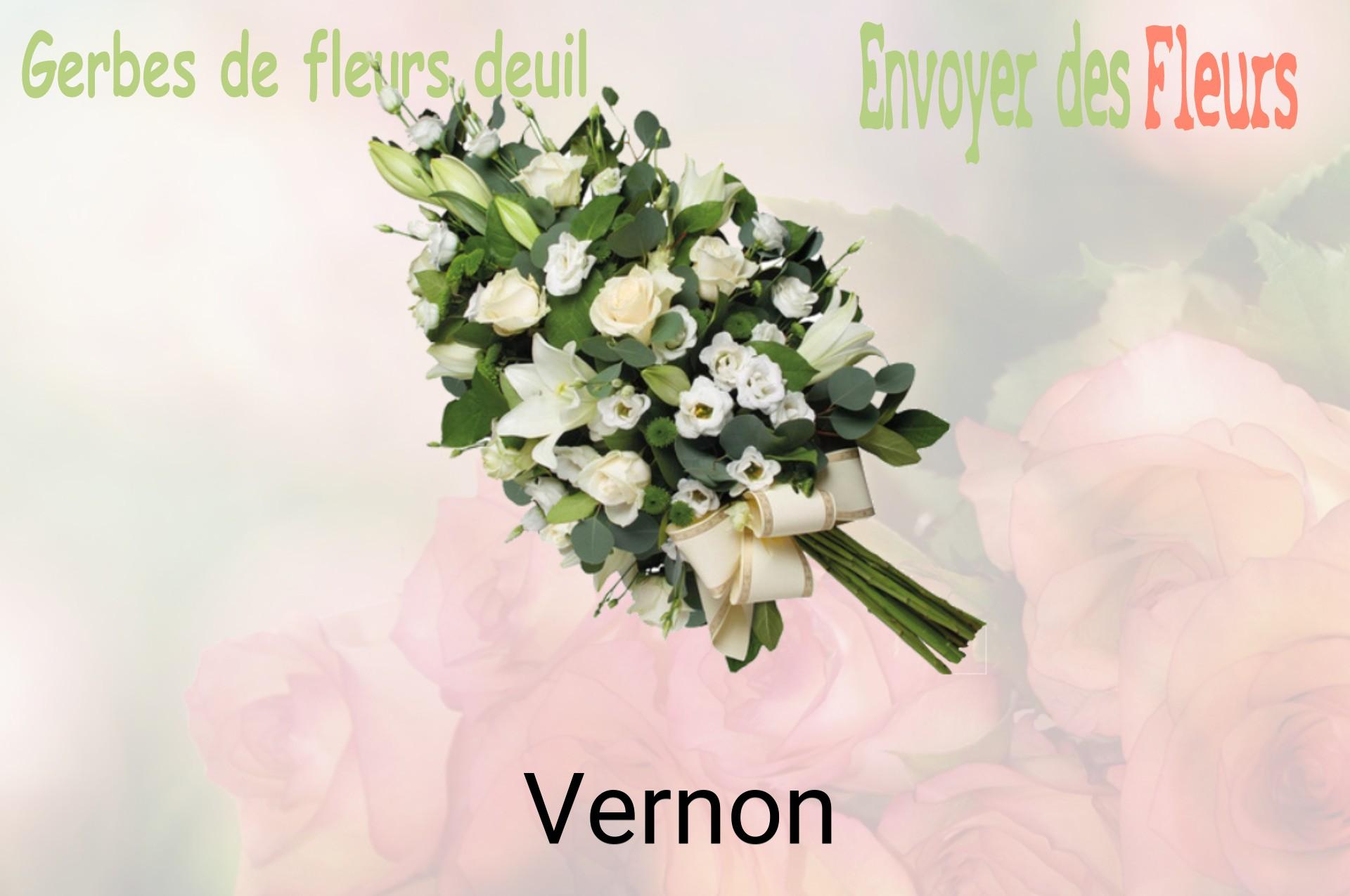 Gerbe de fleurs de deuil livrée à Vernon